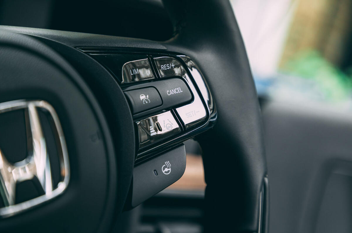 Honda e 2020 road test review - steering wheel controls