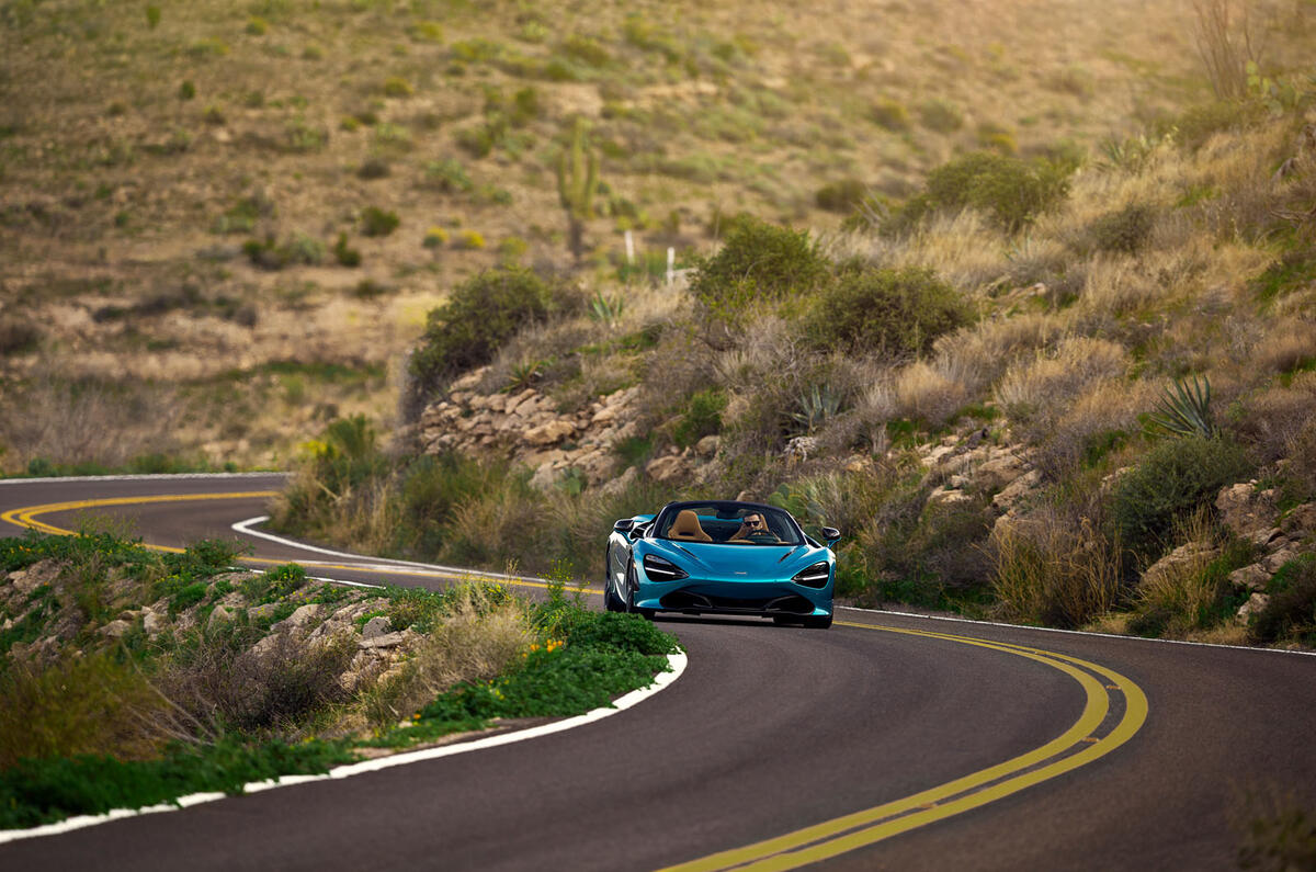 McLaren 720S Spider 2019 road test review - on the road mountains