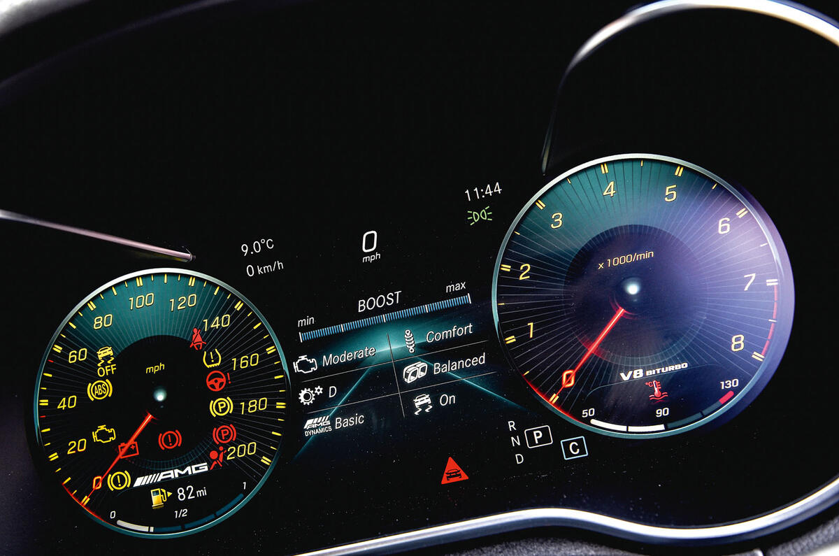 Mercedes-AMG C63 Coupé 2019 road test review - instruments