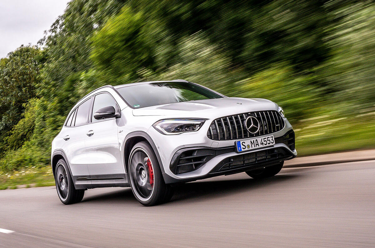 Mercedes-AMG GLA 45 S Plus 2020 road test review - on the road front Mercedes-AMG GLA 45 S Plus 2020 road test review - on the road front