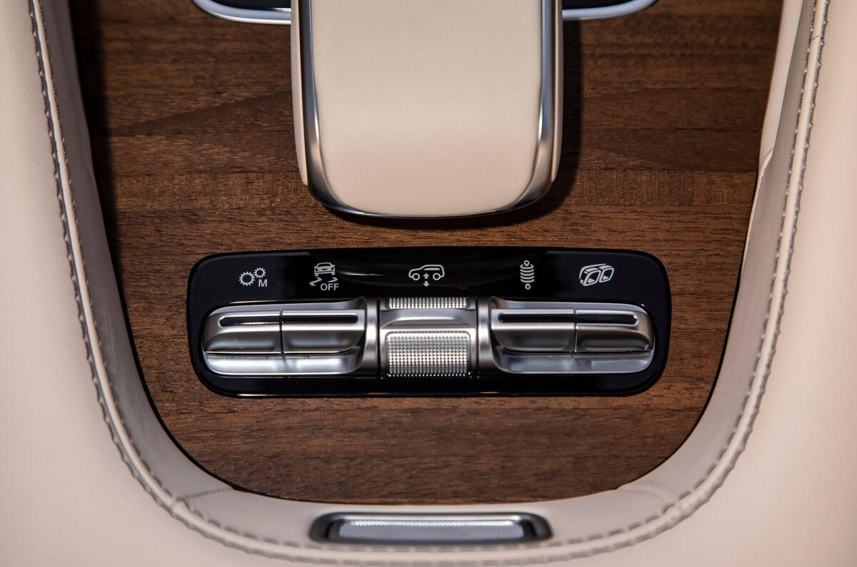 Mercedes-AMG GLS 63 2020 road test review - drive mode buttons Mercedes-AMG GLS 63 2020 road test review - drive mode buttons