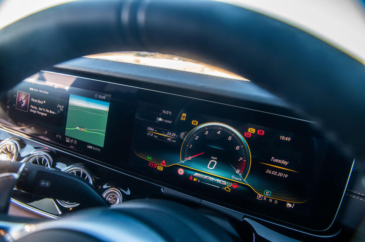 Mercedes-AMG GT four-door Coupé 2019 road test review - instruments