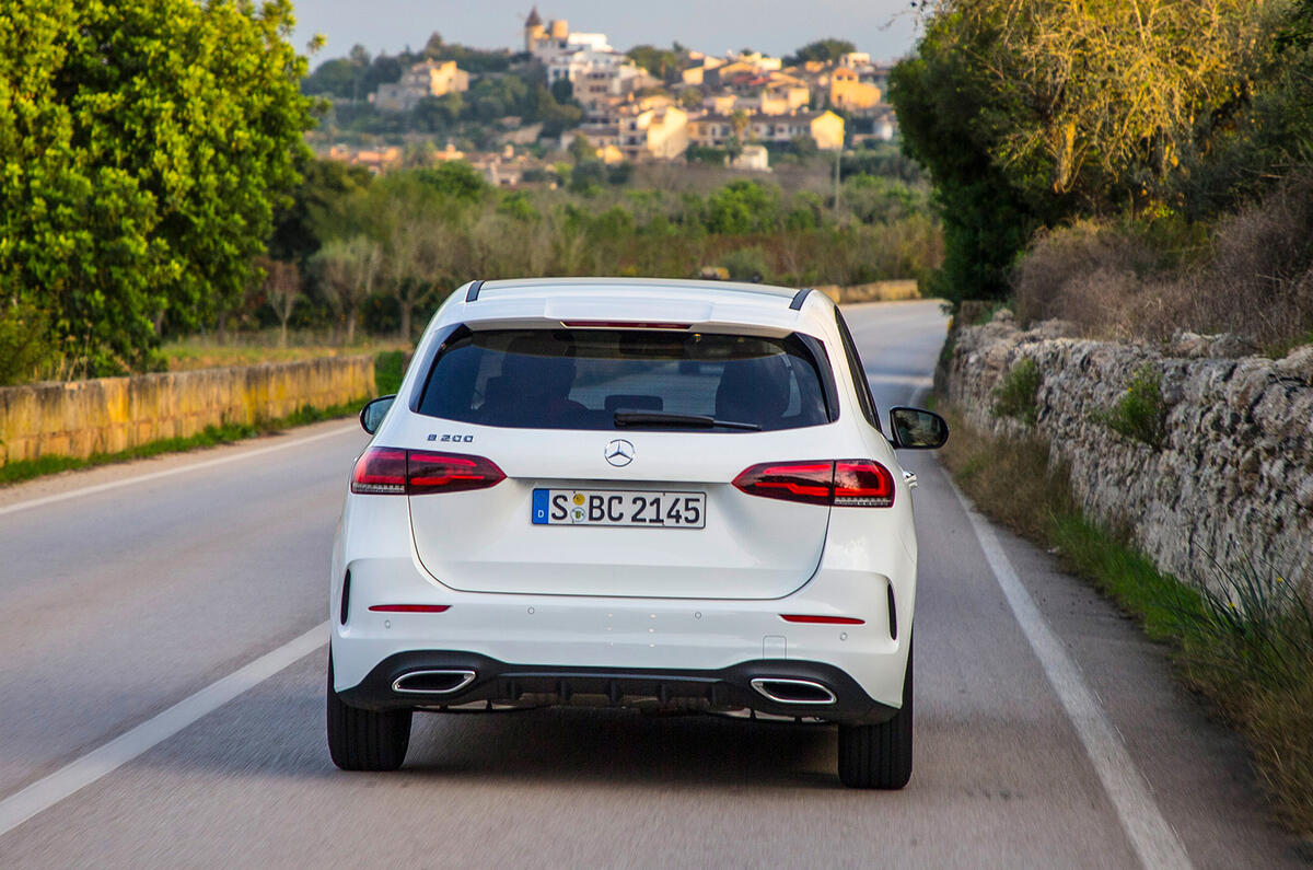 Mercedes-Benz B-Class review - on the road rear