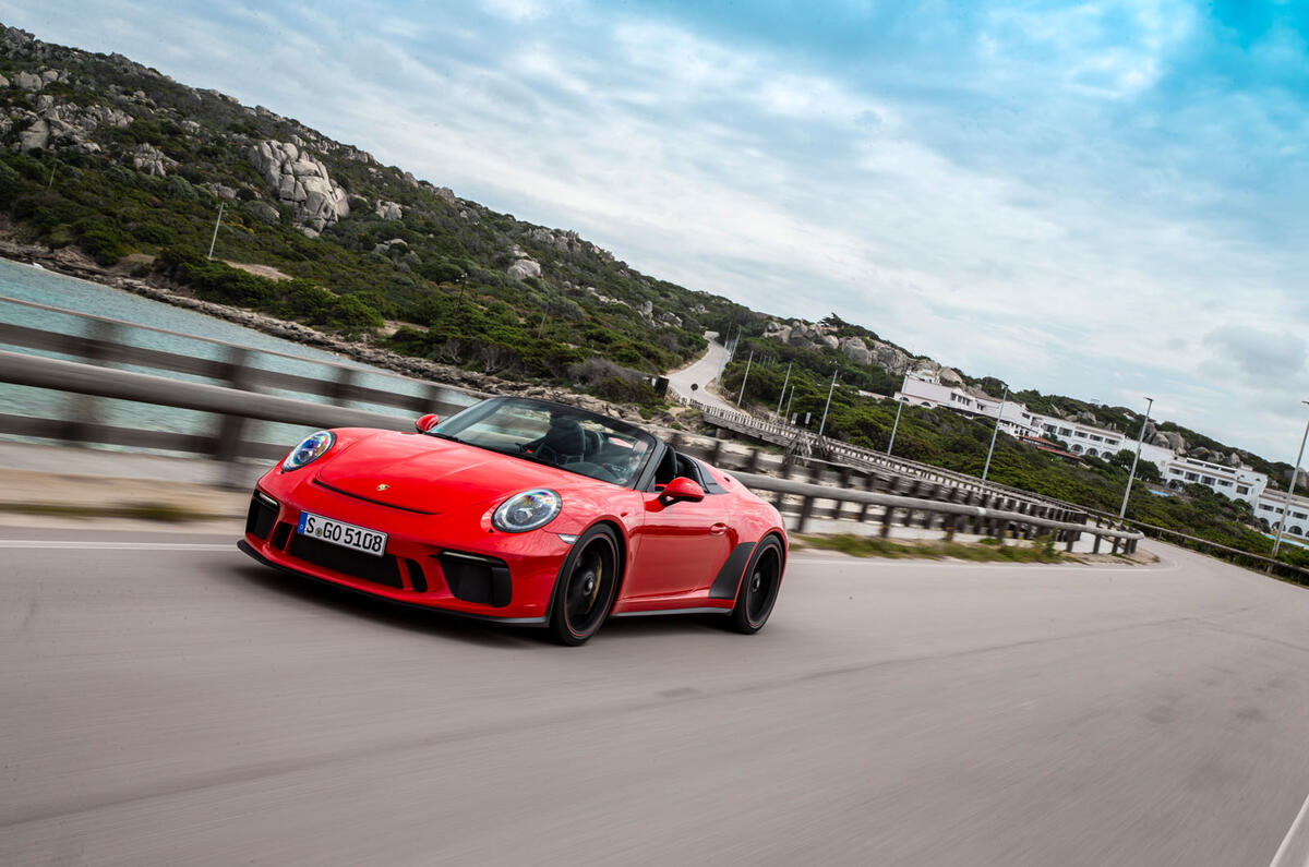 Porsche 911 Speedster 2019 review - on the road nose