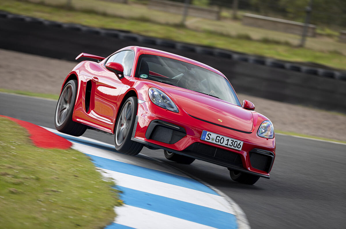 Porsche 718 Cayman GT4 2019 road test review - kerb hop