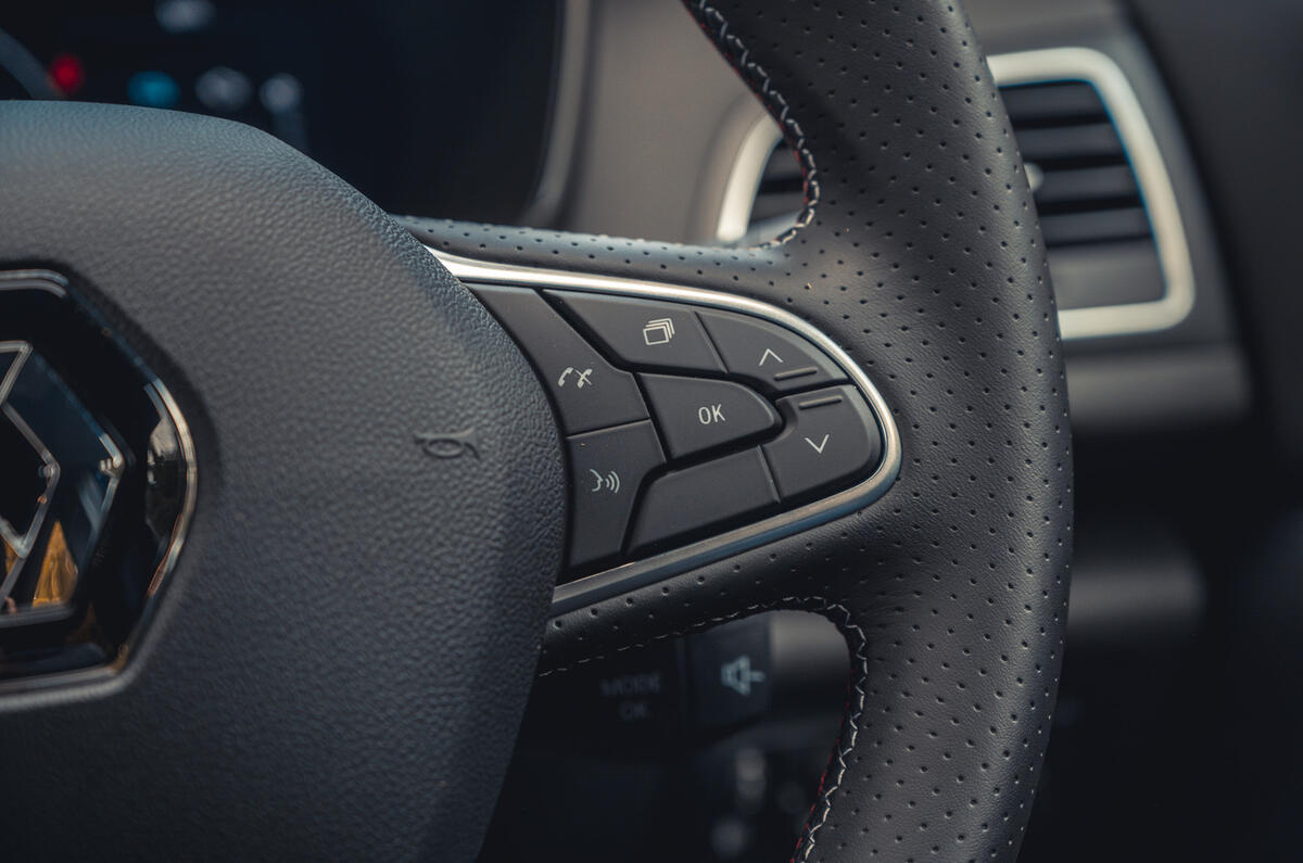 12 Renault Megane E Tech PHEV road test 2021 steering wheel buttons