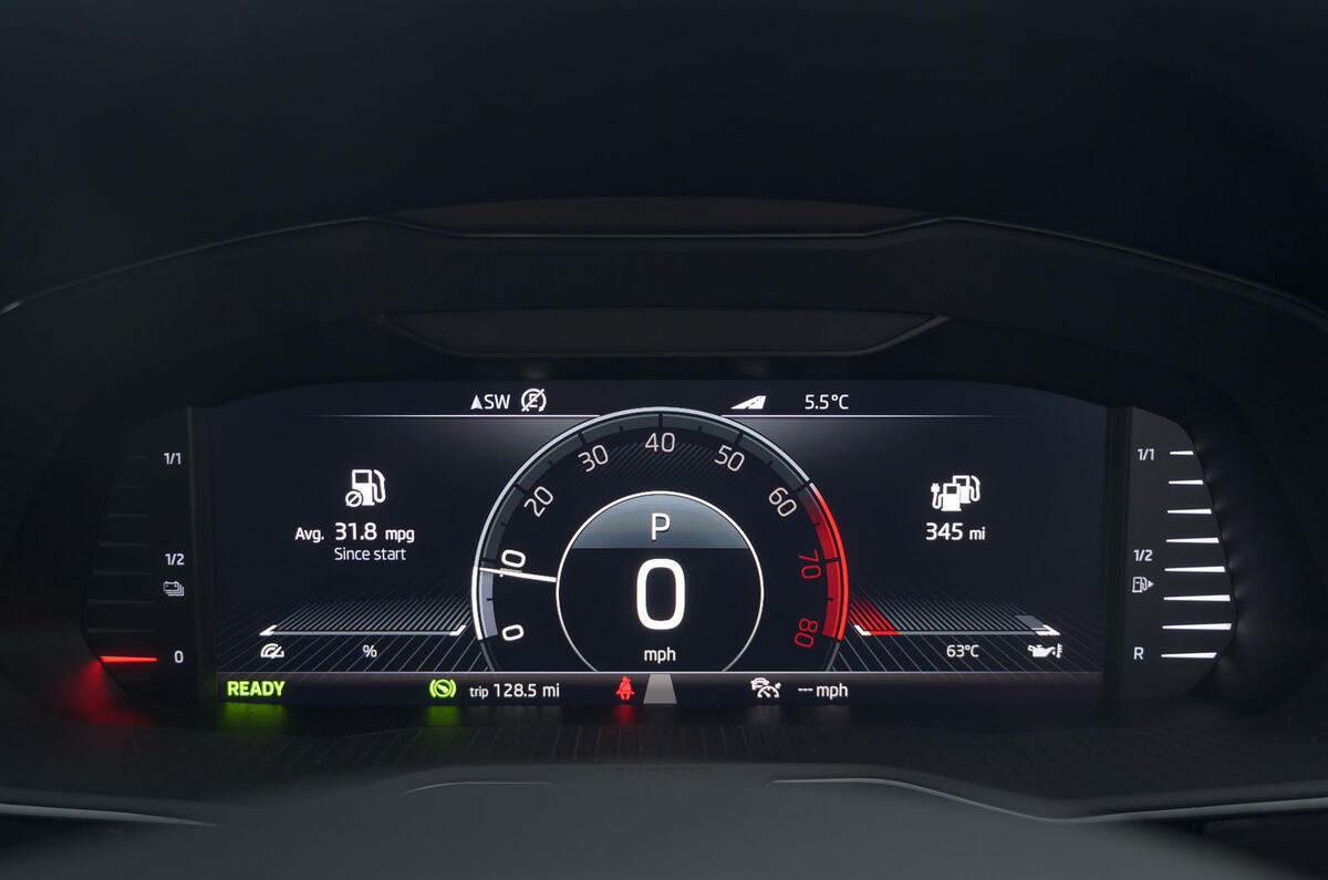 Skoda Superb iV 2020 road test review - instruments