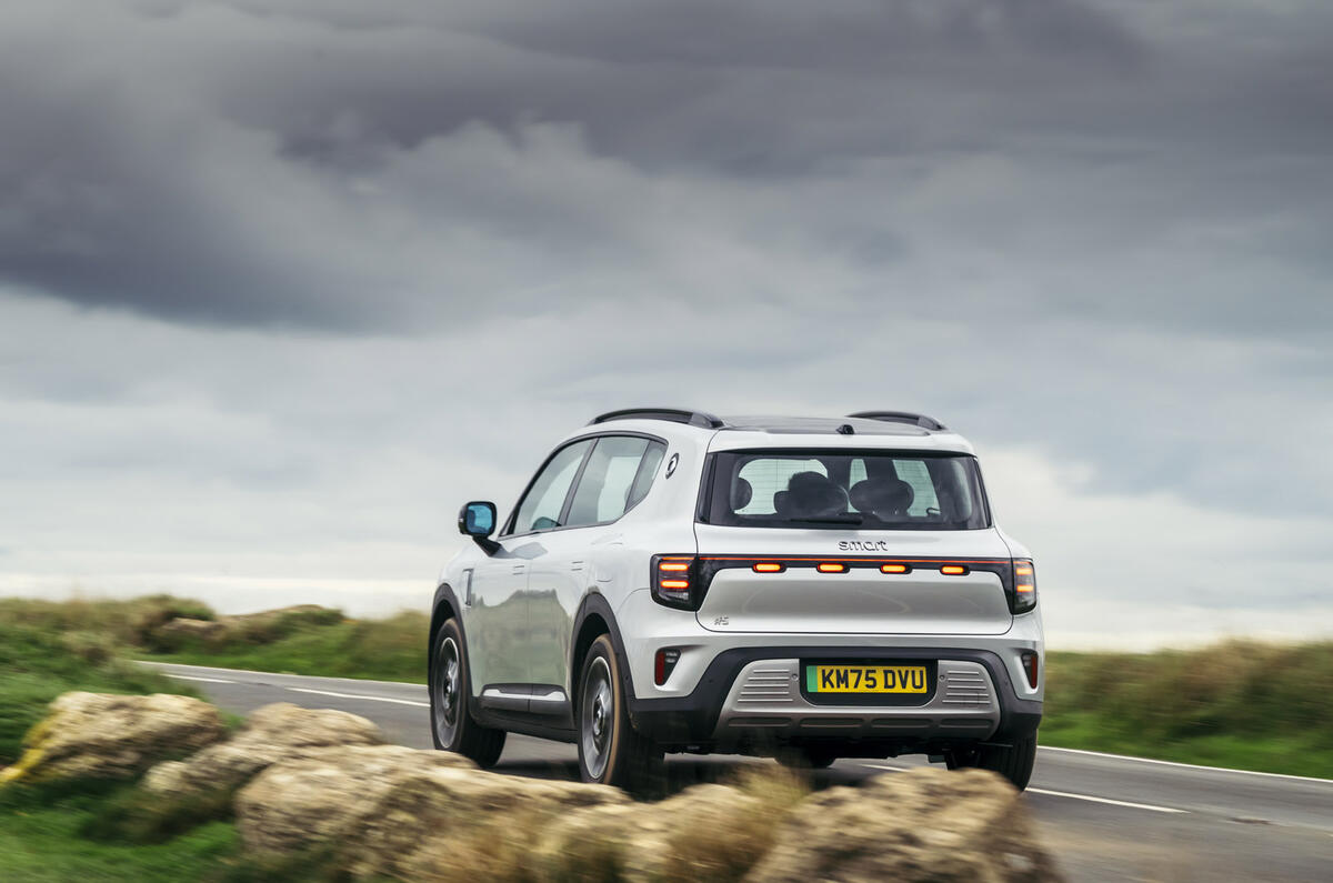 12 Smart hashtag 5 2025 Autocar review rear driving