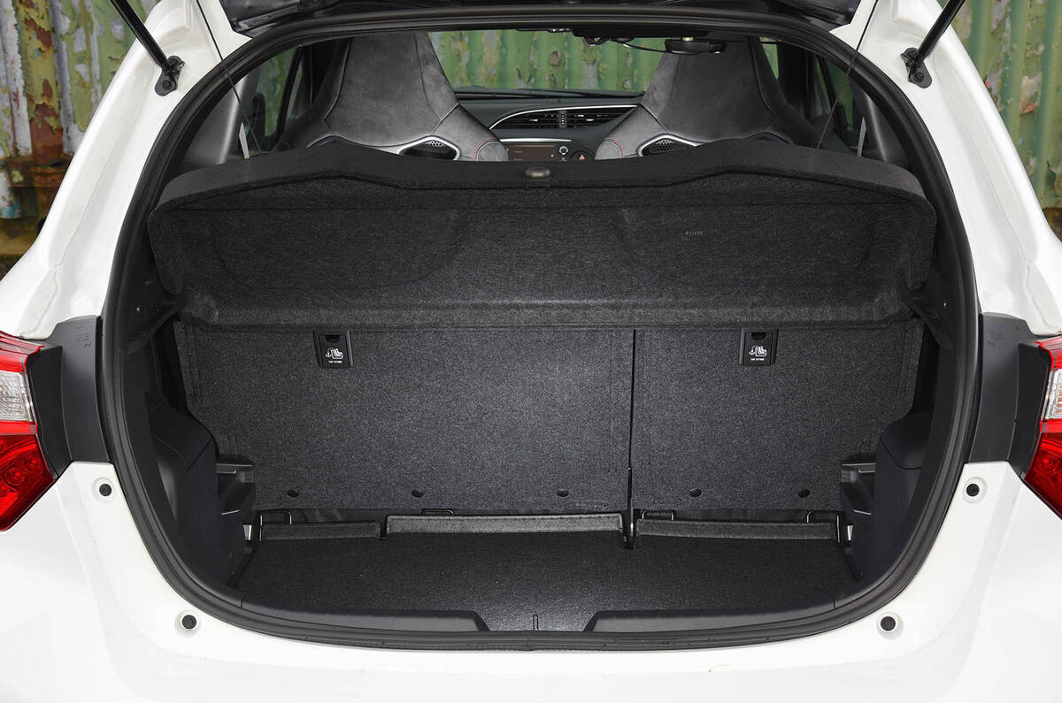 Toyota Yaris GRMN boot seats up