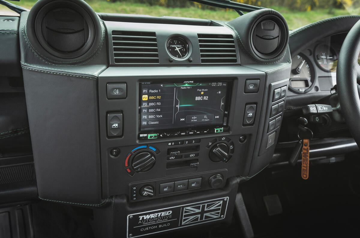 12 Twisted Defender EV 2022 UK first drive review infotainment