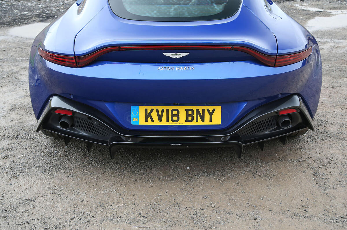 Aston Martin Vantage 2018 review rear bumper