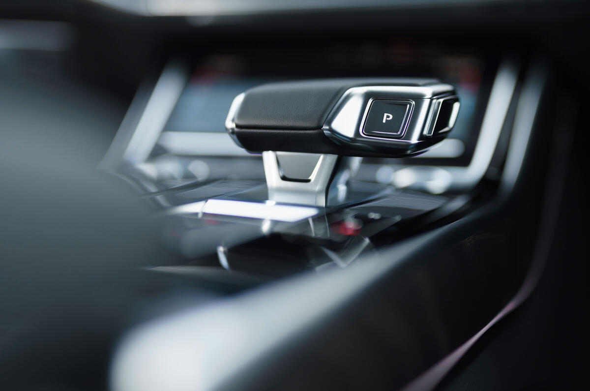 Audi A8 60 TFSIe 2020 road test review - gear lever Audi A8 60 TFSIe 2020 road test review - gear lever