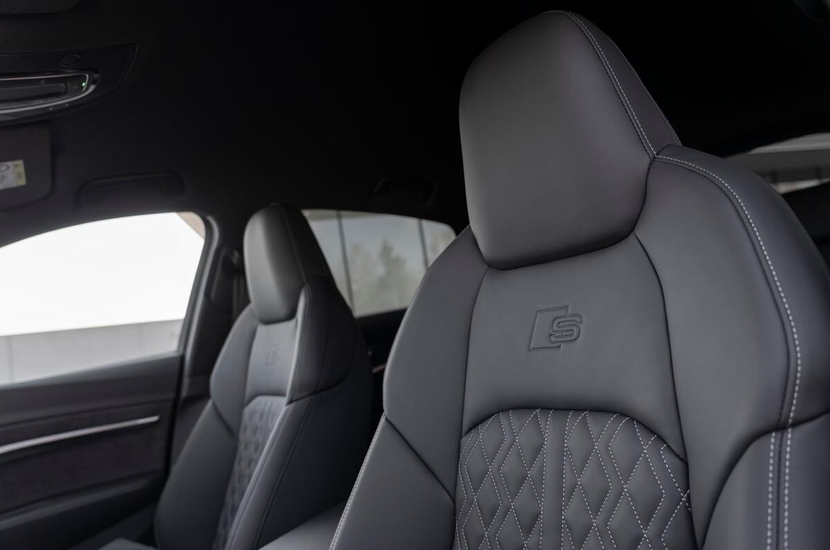 Audi E-tron Sportback 2020 road test review - front seats Audi E-tron Sportback 2020 road test review - front seats