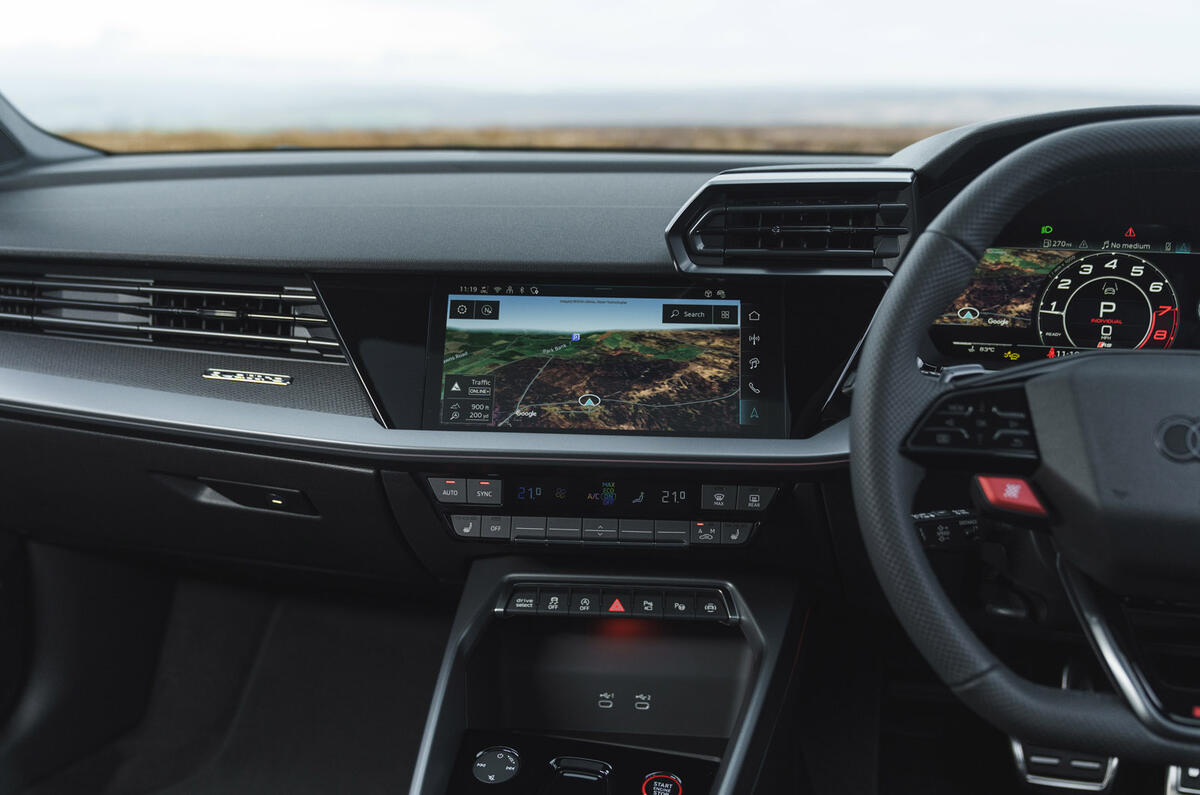 13 Audi RS3 2025 Autocar road test review infotainment 13 Audi RS3 2025 Autocar road test review infotainment