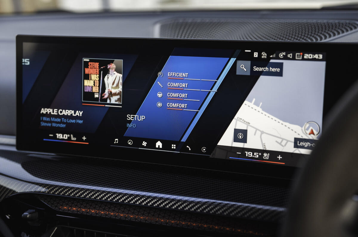 13 BMW M3 CS Touring 2025 Autocar review infotainment 13 BMW M3 CS Touring 2025 Autocar review infotainment