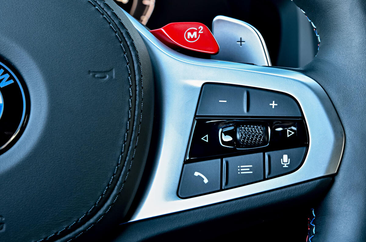 BMW M8 Competition coupe 2020 road test review - M buttons BMW M8 Competition coupe 2020 road test review - M buttons