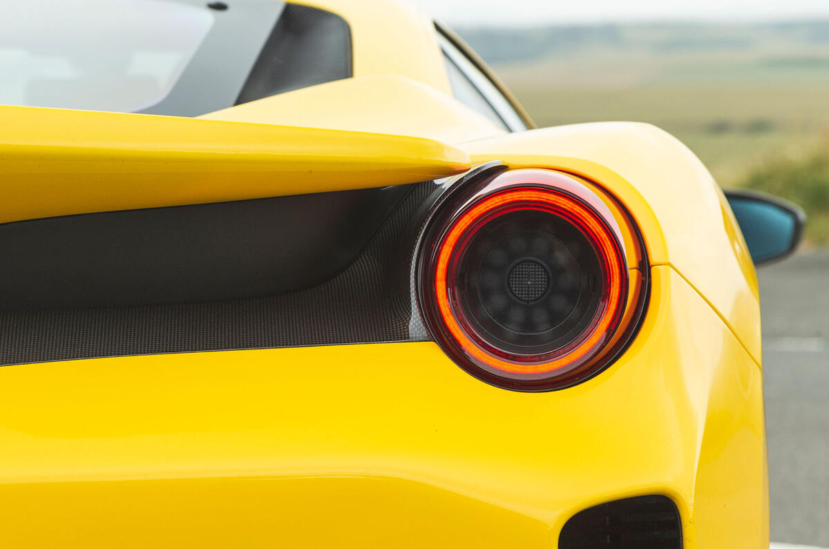 Ferrari 488 Pista 2019 road test review - rear lights