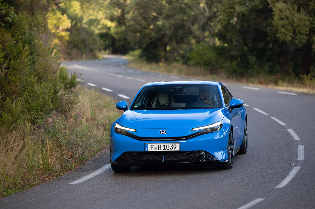 13 Honda Prelude 2025 Autocar review front cornering