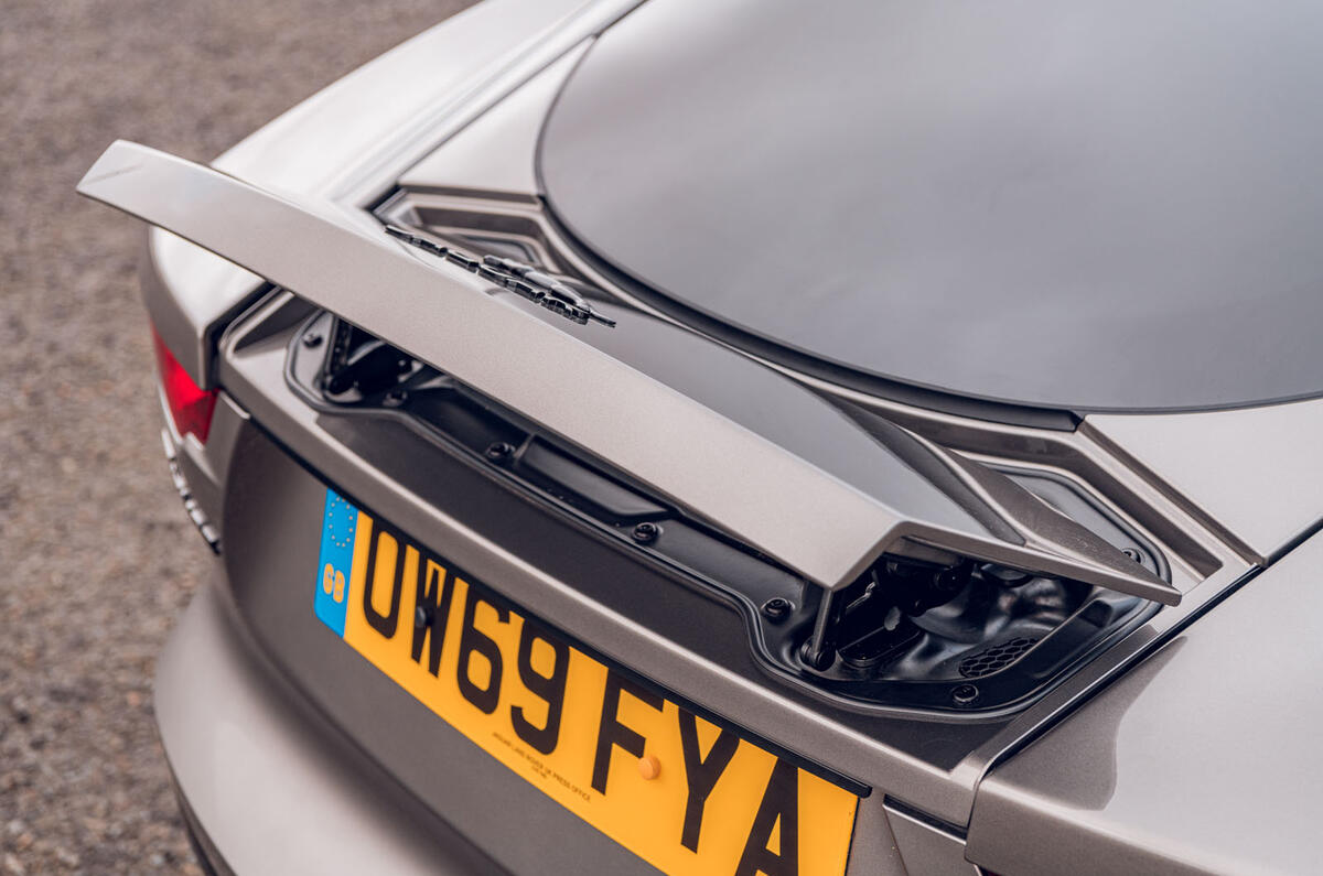 Jaguar F-Type 2020 road test review - spoiler open Jaguar F-Type 2020 road test review - spoiler open
