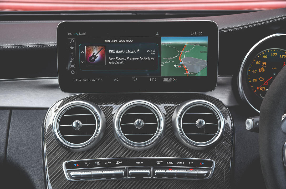 Mercedes-AMG C63 Coupé 2019 road test review - infotainment