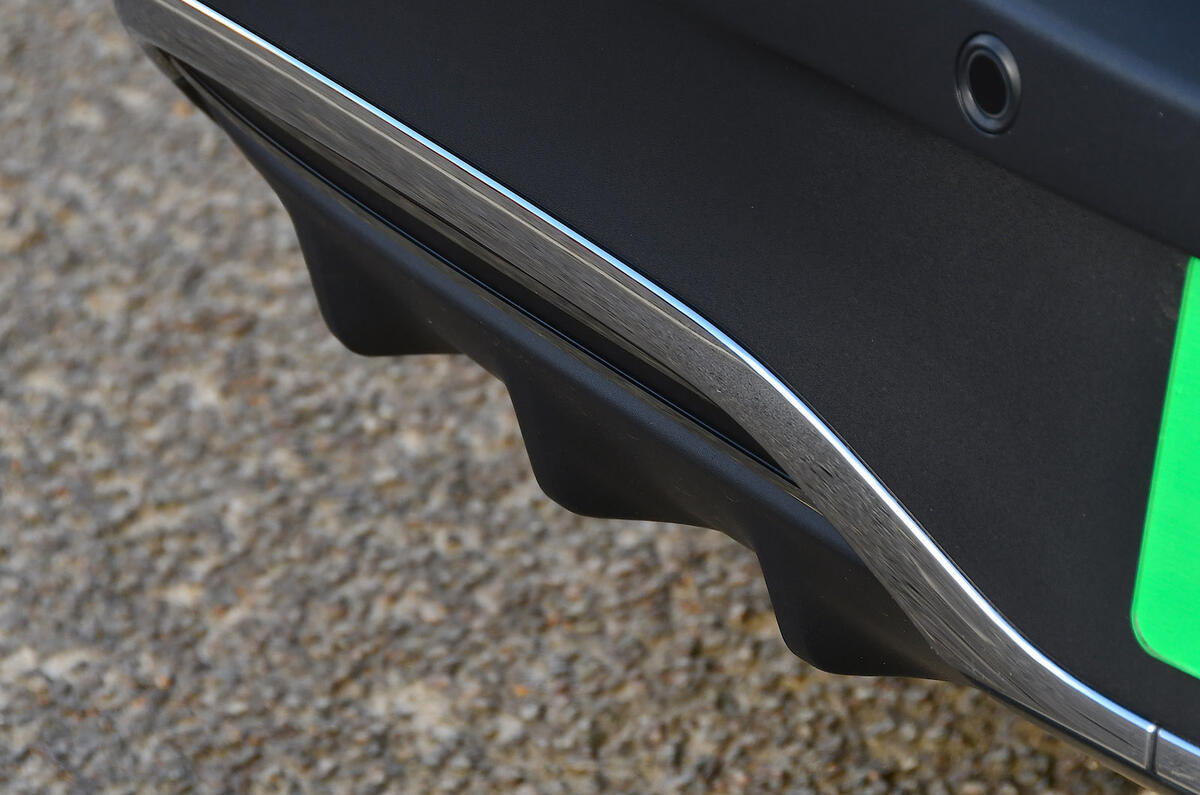 13 Mercedes Benz EQA 2021 road test review rear diffuser 13 Mercedes Benz EQA 2021 road test review rear diffuser