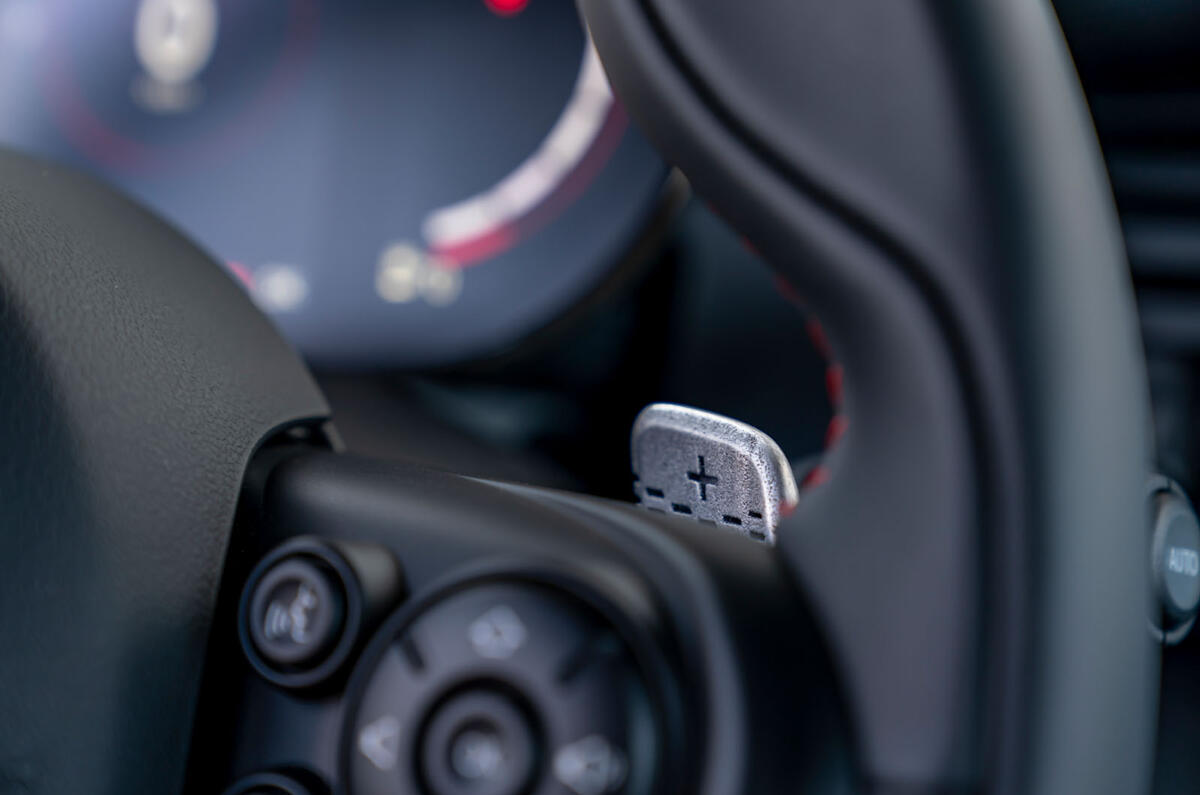 Mini JCW GP 2020 road test review - paddle shifters Mini JCW GP 2020 road test review - paddle shifters