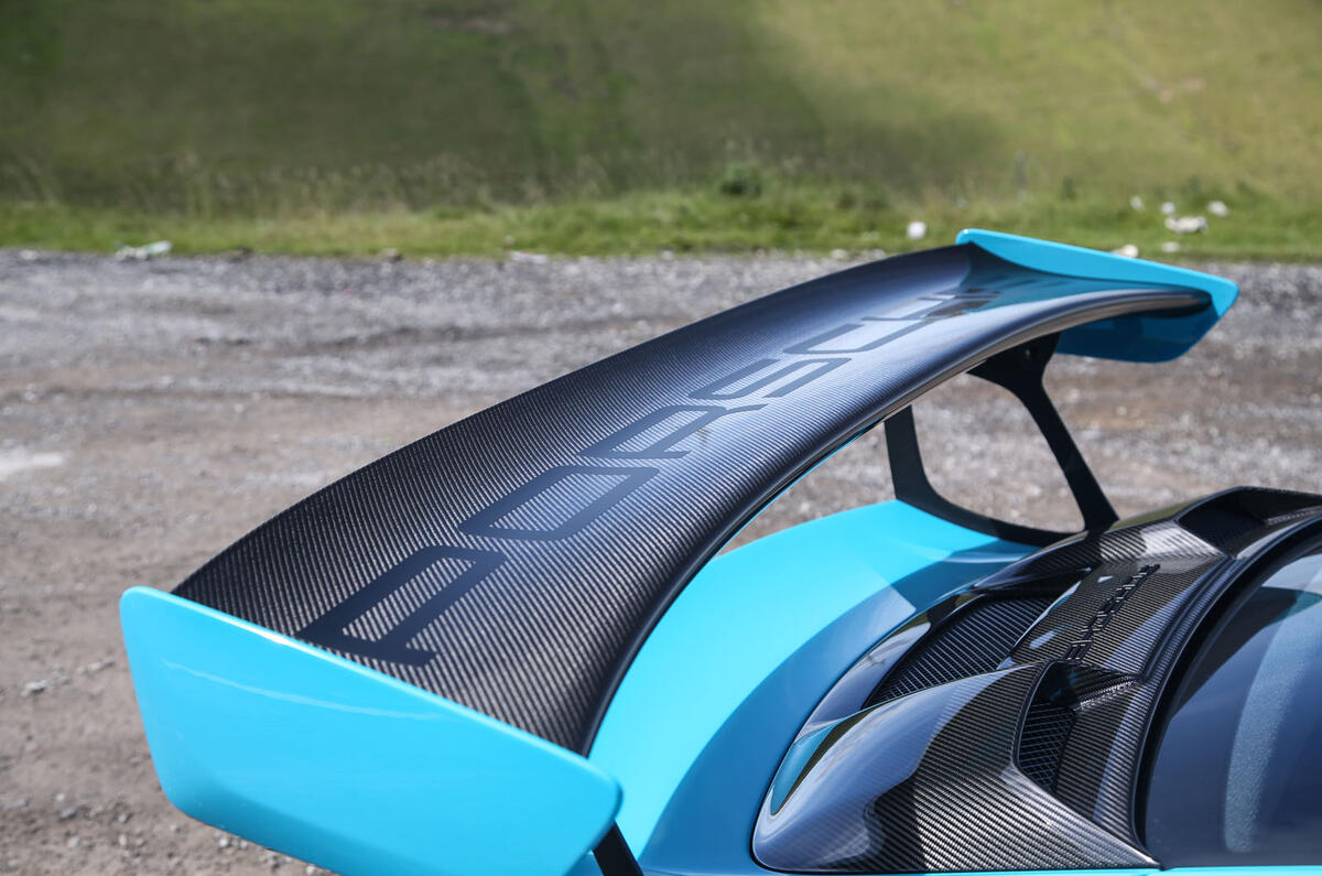Porsche 911 GT2 RS 2018 road test review spoiler badge