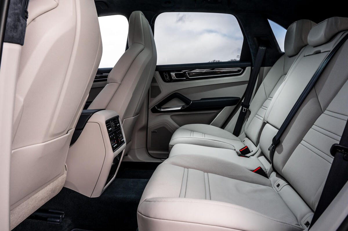 Porsche Cayenne Turbo S E-Hybrid road test review - rear seats Porsche Cayenne Turbo S E-Hybrid road test review - rear seats