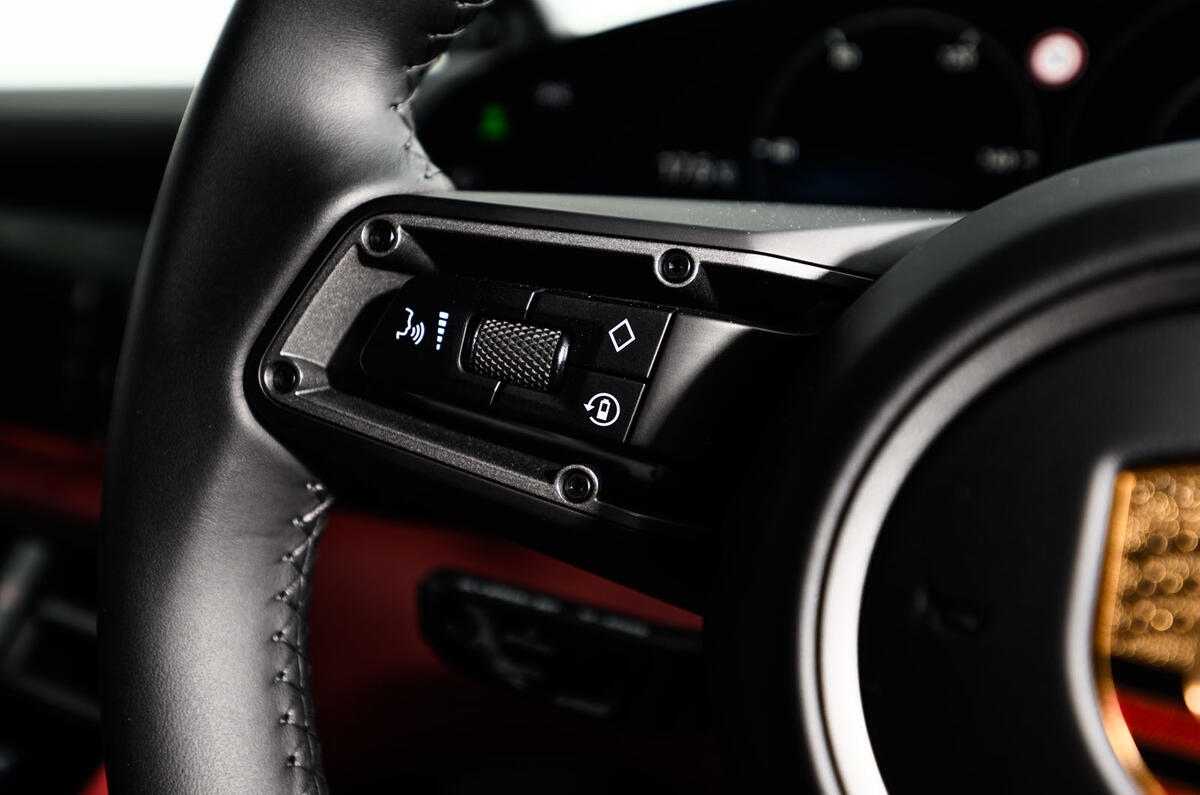 Porsche Taycan 2020 road test review - steering wheel controls
