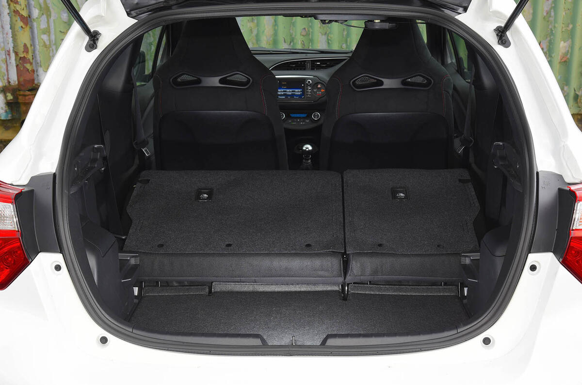 Toyota Yaris GRMN boot seats down