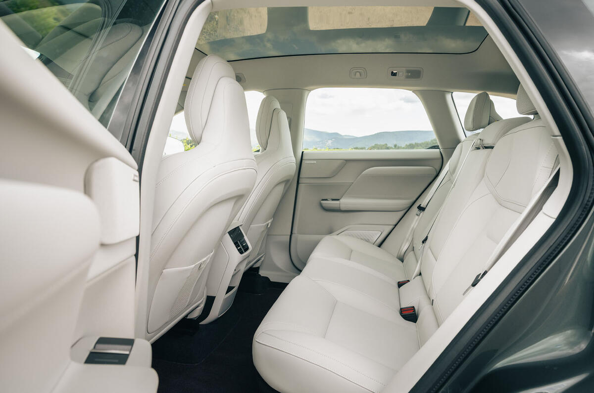 13 Volvo EX60 autocar road test review rear seats