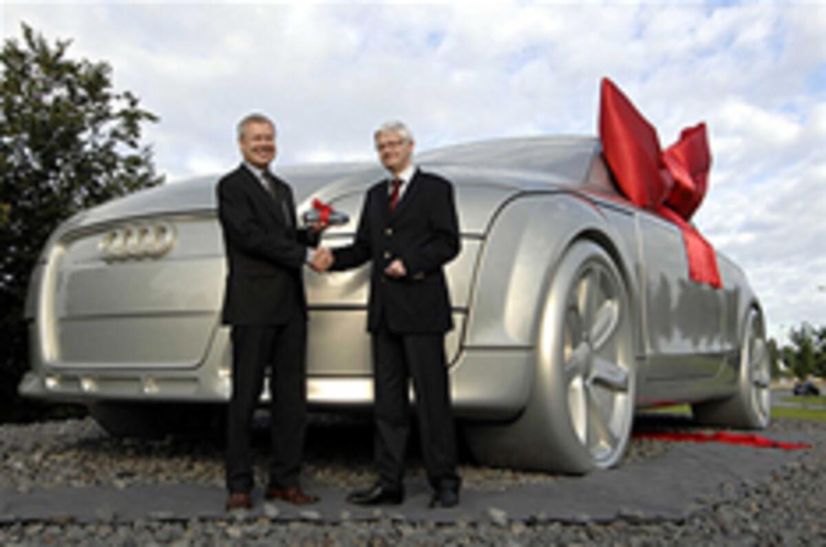 Ten-tonne Audi TT on display