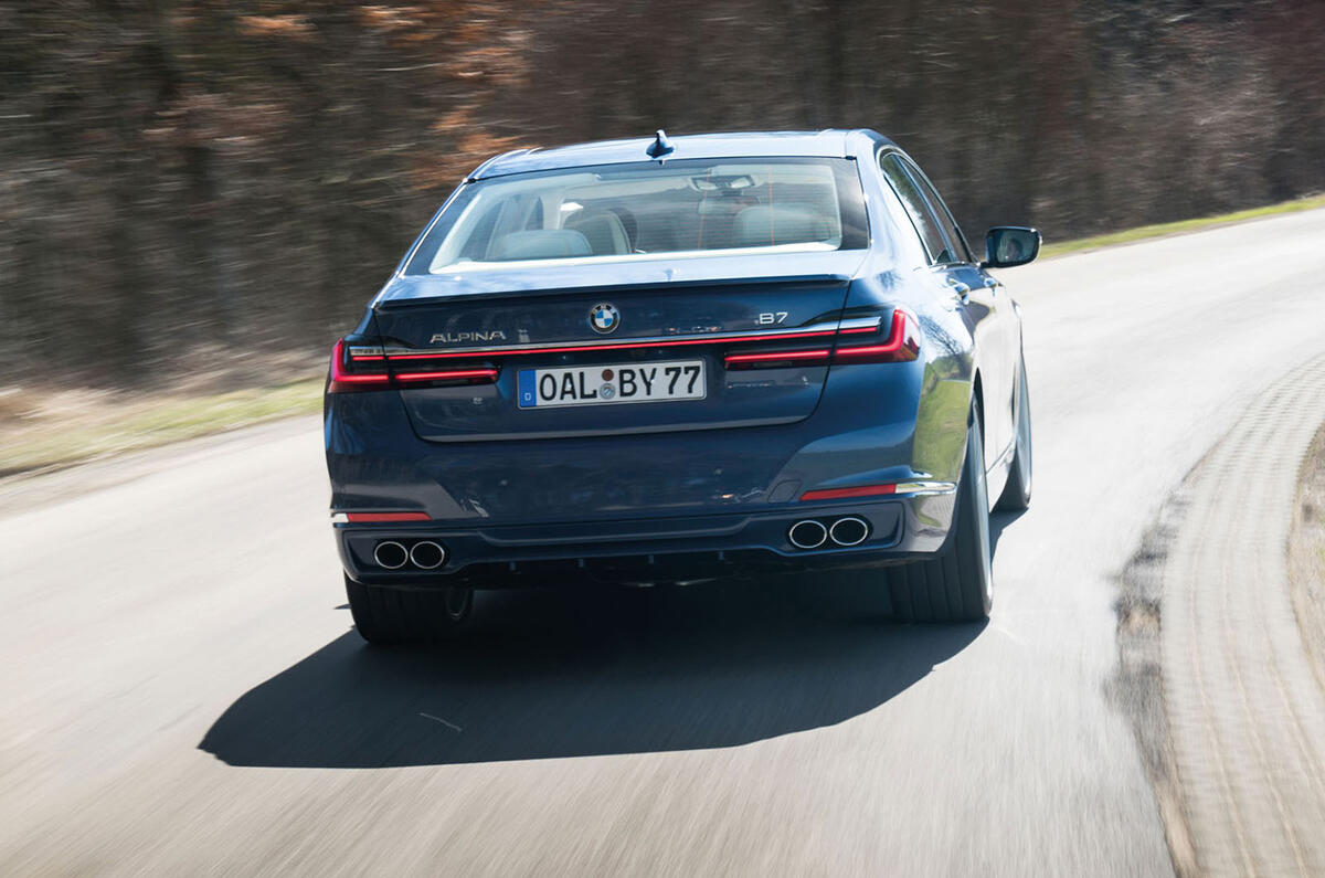Alpina B7 2019 review - on the road rear