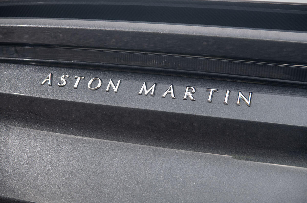 Aston Martin DBS Superleggera 2018 road test review - rear badge