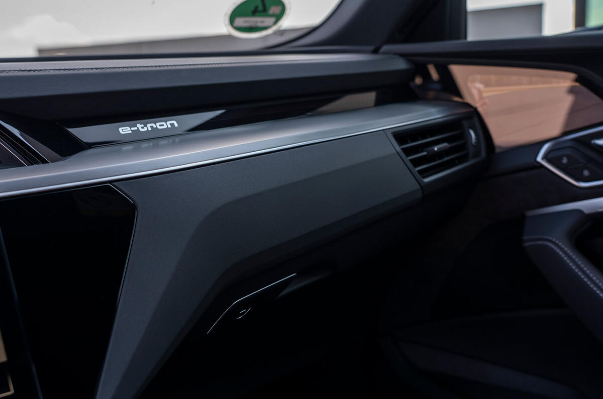 Audi E-tron Sportback 2020 road test review - interior trim Audi E-tron Sportback 2020 road test review - interior trim