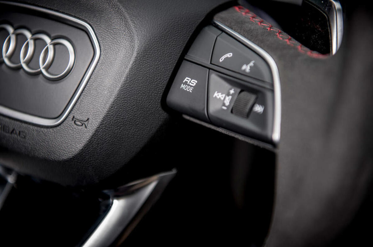 Audi RS Q3 2020 road test review - RS button