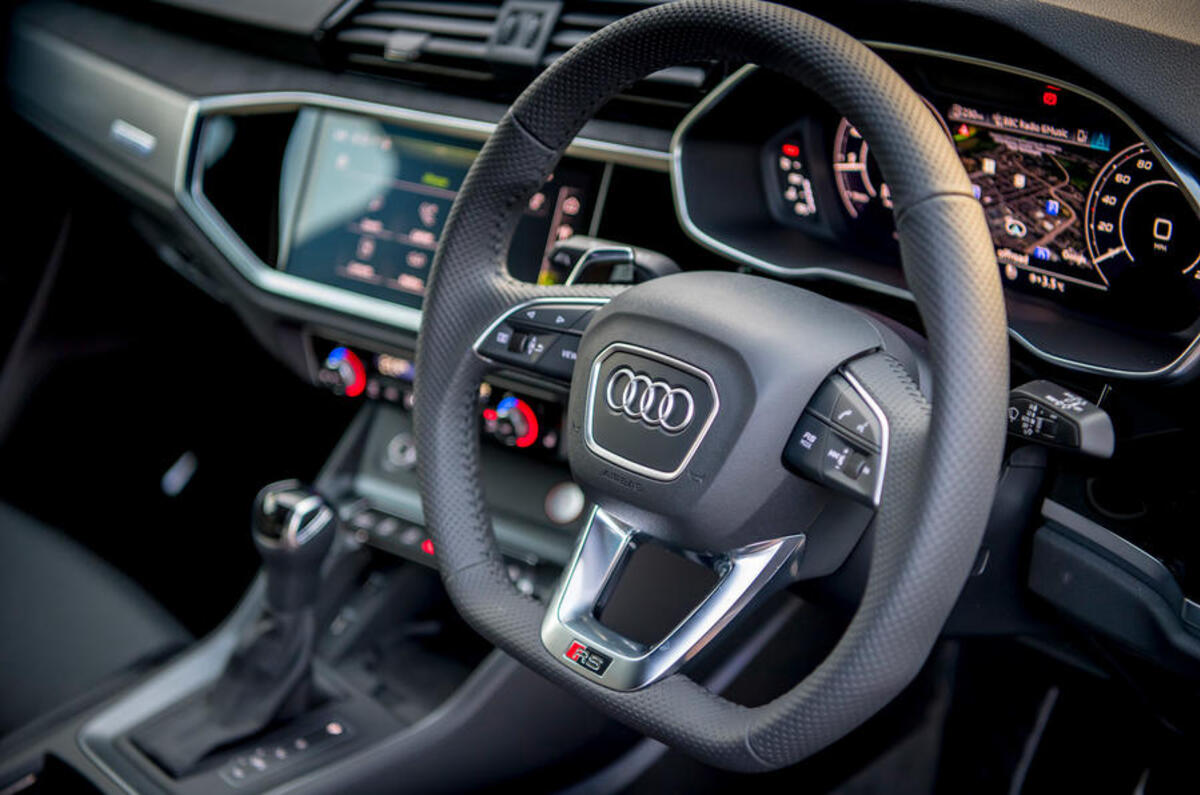 Audi RS Q3 Sportback 2020 road test review - steering wheel