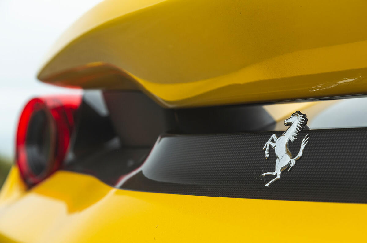 Ferrari 488 Pista 2019 road test review - rear badge