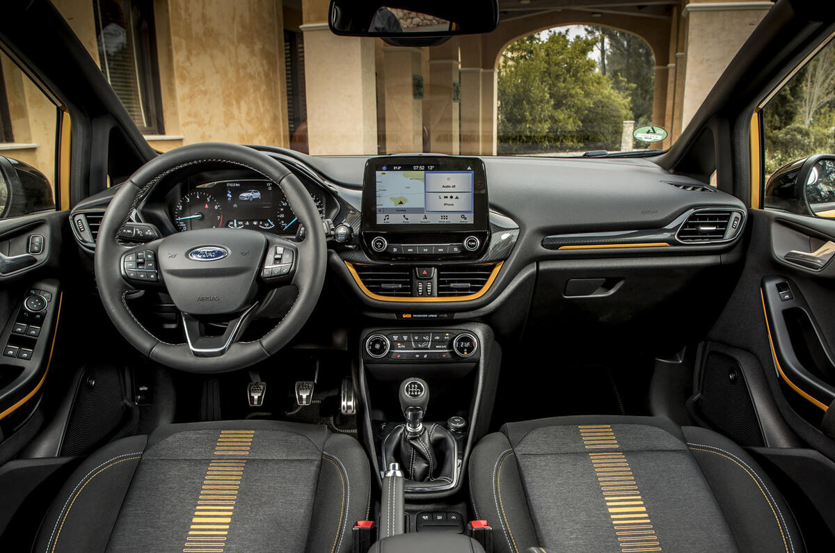Ford Fiesta Active 2018 road test review dashboard