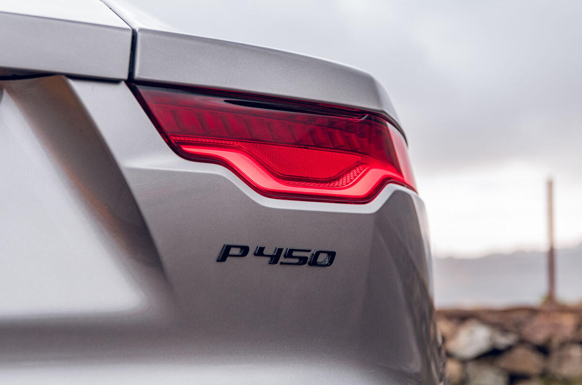 Jaguar F-Type 2020 road test review - rear lights Jaguar F-Type 2020 road test review - rear lights