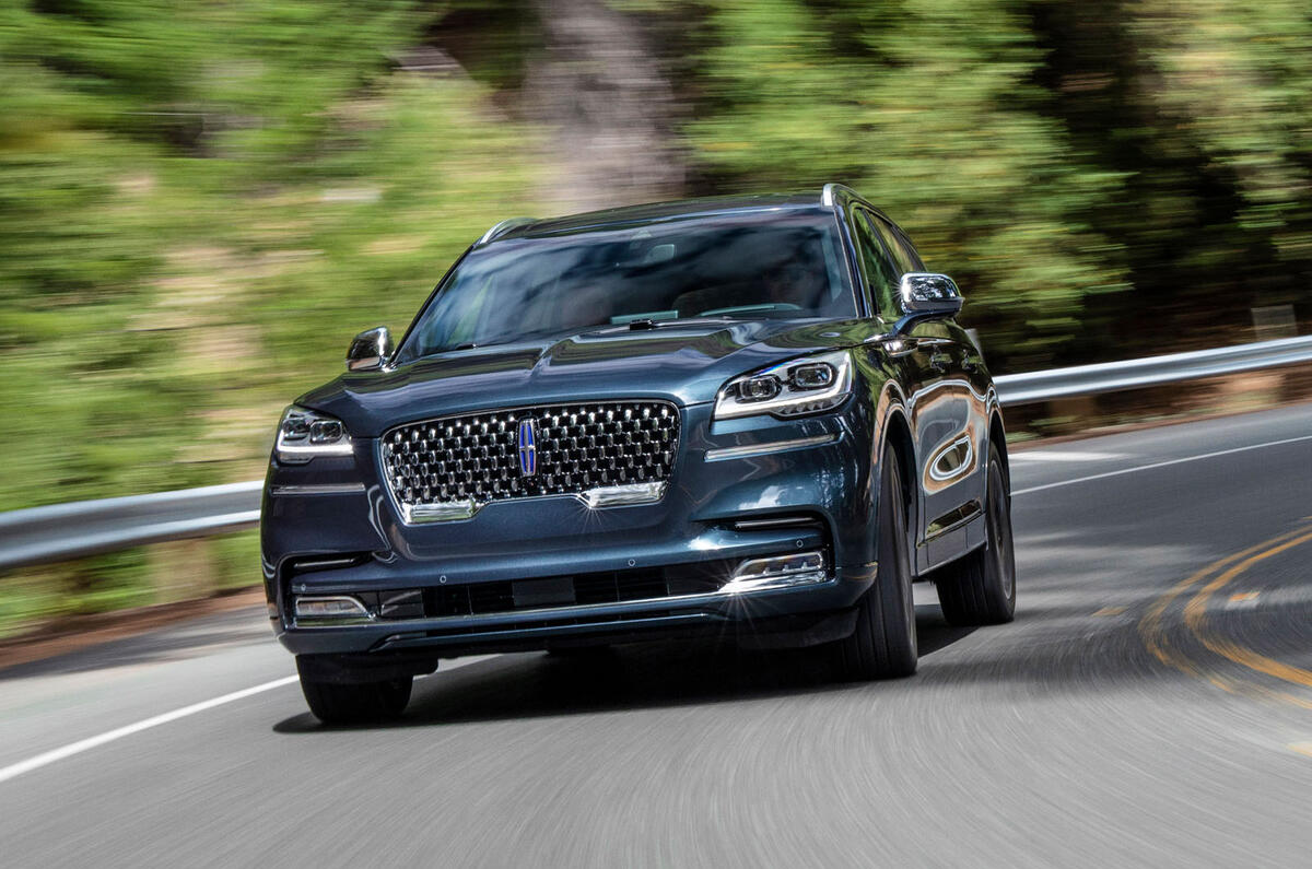 Lincoln Aviator 2020 road test review - cornering front Lincoln Aviator 2020 road test review - cornering front