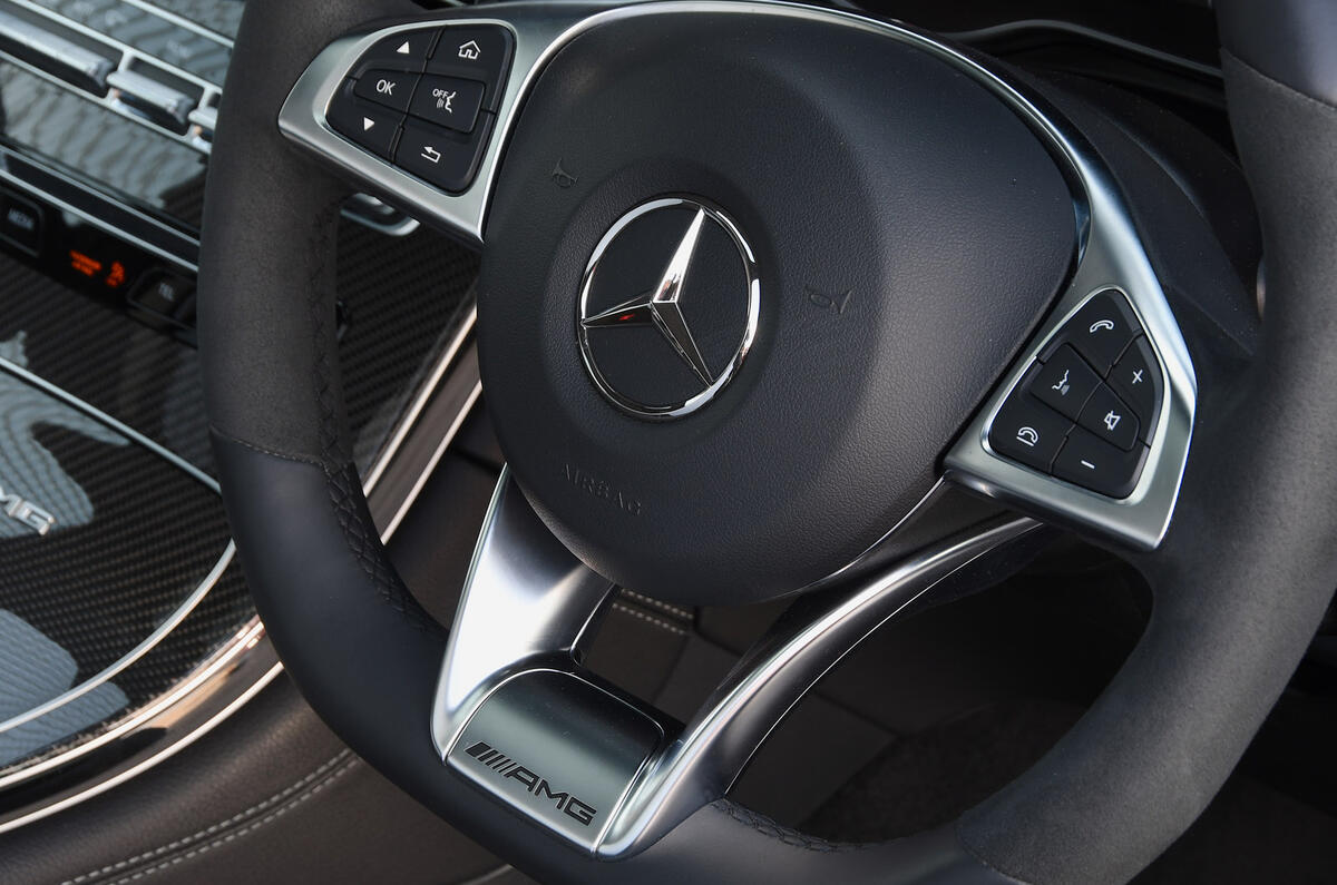 Mercedes-AMG GLC 63 S road test review steering wheel
