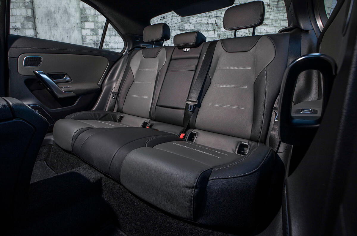 Mercedes-Benz A-Class saloon 2018 review - rear seats