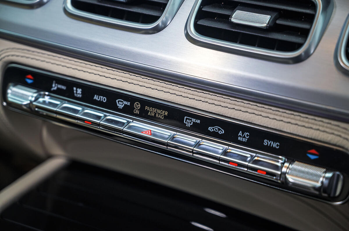 Mercedes-Benz GLS 2020 road test review - climate controls Mercedes-Benz GLS 2020 road test review - climate controls