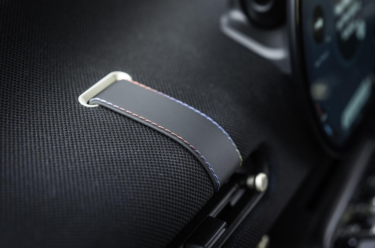 14 Mini Cooper E Electric 2024 review dashboard material strap
