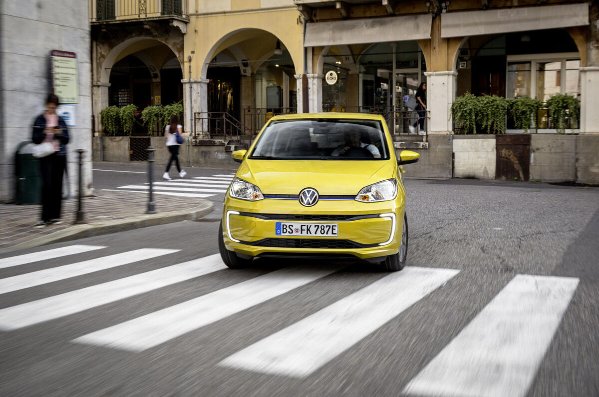 Volkswagen e-Up 2020 road test review - cornering Volkswagen e-Up 2020 road test review - cornering
