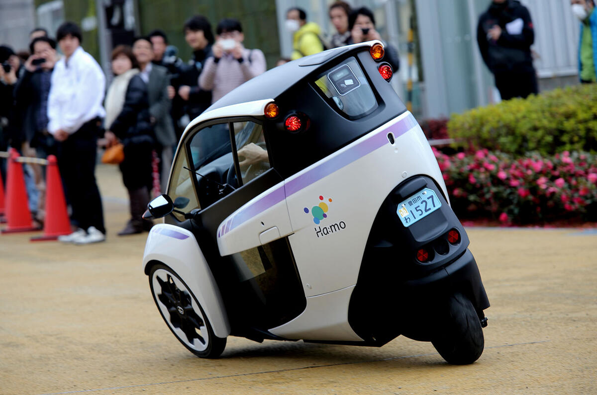 no title Toyota i-Road starts testing in Tokyo