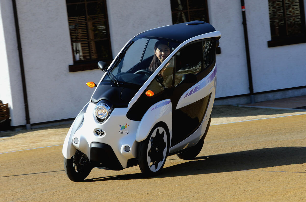 no title Toyota i-Road starts testing in Tokyo