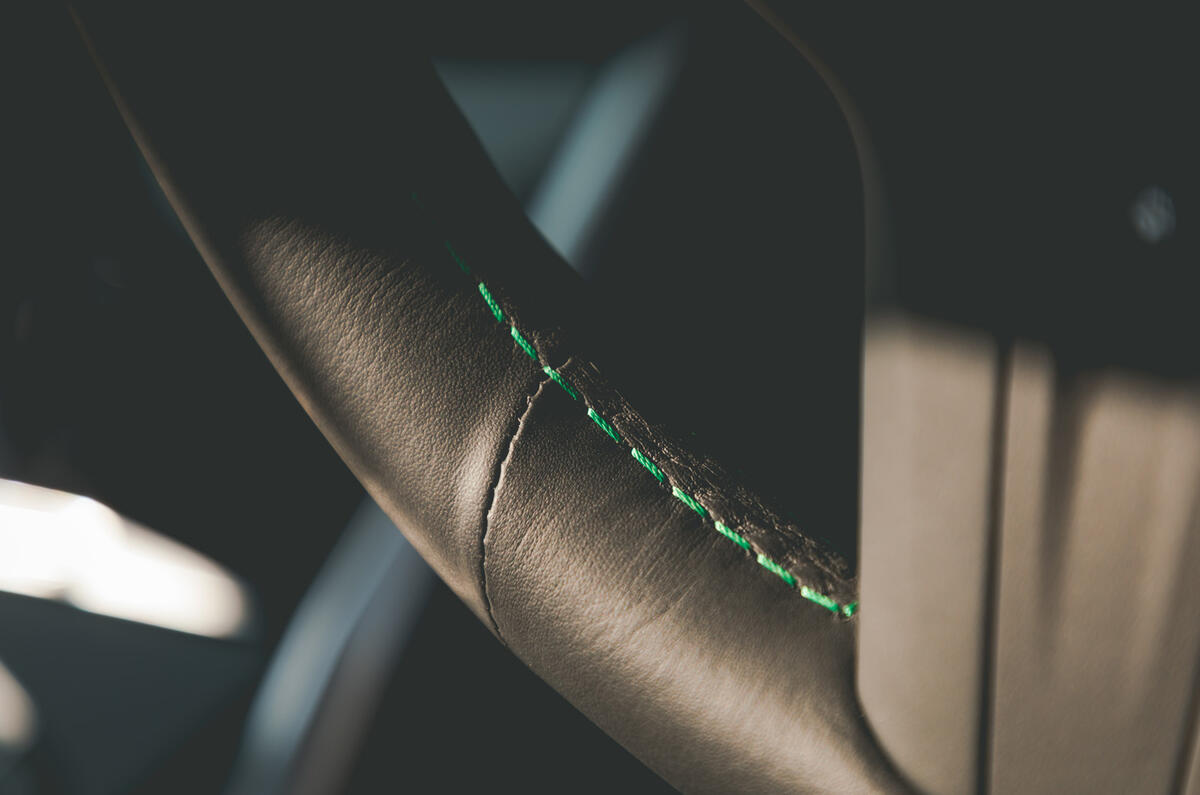 Alpina B3 Touring 2020 road test review - steering wheel stitching Alpina B3 Touring 2020 road test review - steering wheel stitching