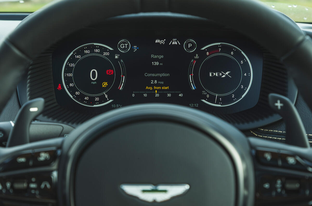 Aston Martin DBX 2020 road test review - instruments